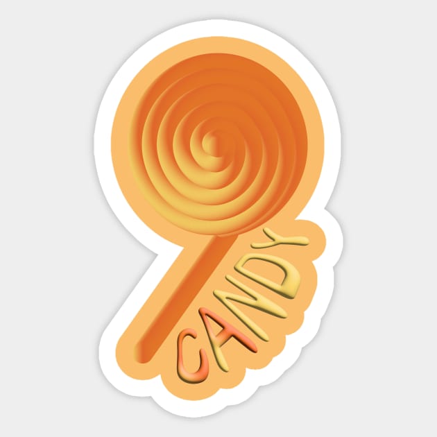 orange candy Sticker by desingmari